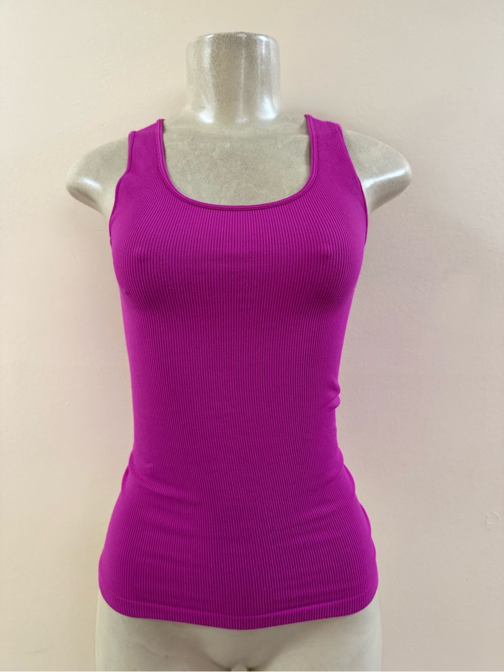 Fuchsia SugarLips Seamless Ribbed Tank One Size GUC
